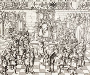Pope Urban II于1095年主持克莱蒙委员会，由Paul Lacroix撰写的“中世纪的军事和宗教生活”，出版于伦敦，1880年 作者 法语学校